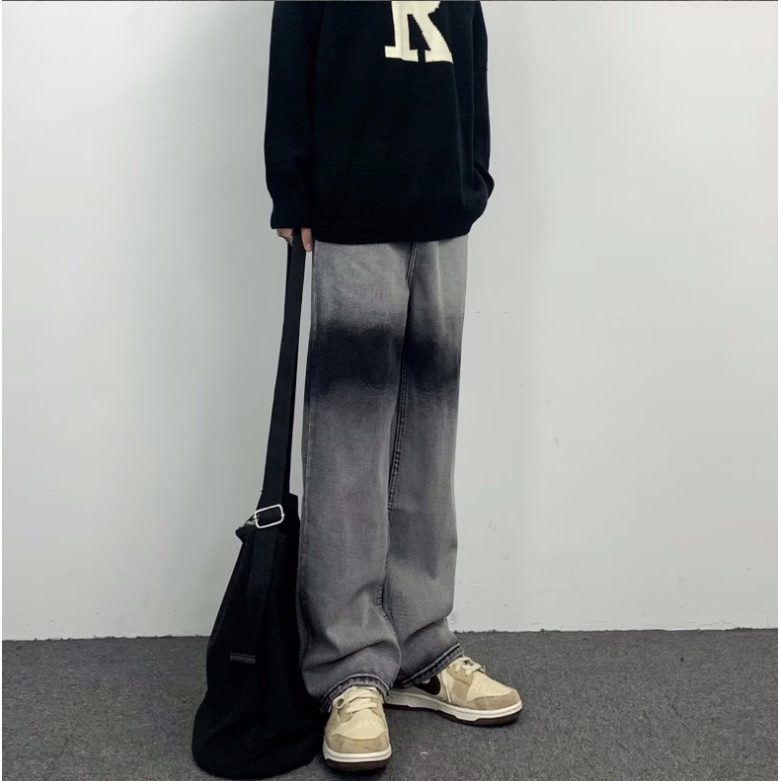 Quần Jean nam Dài Dáng Rộng quần jean nam cao cấp vintage quần baggy nữ form rộng quần jeans quần bò ống rộng