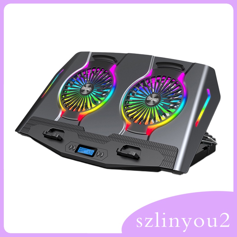 In Stock  Laptop Cooler Cooling Pad Stand Adjustable Fan For Game PC Notebook