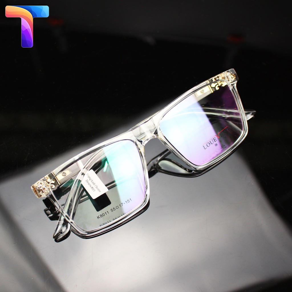 Gọng kính 8011 Chrome Hearts vuông form lớn nam nữ