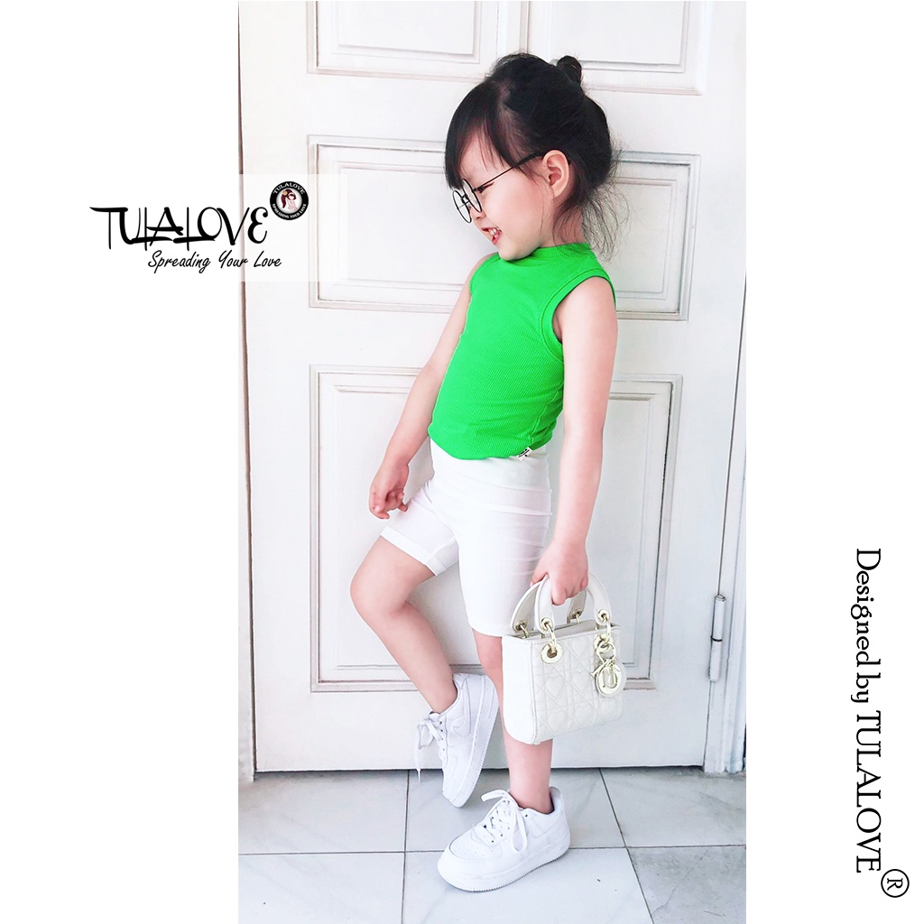 Áo Thun Bé Gái Sát Nách Vải Tăm Lạnh Siêu Mềm Mát Cho Bé Gái Tulalove