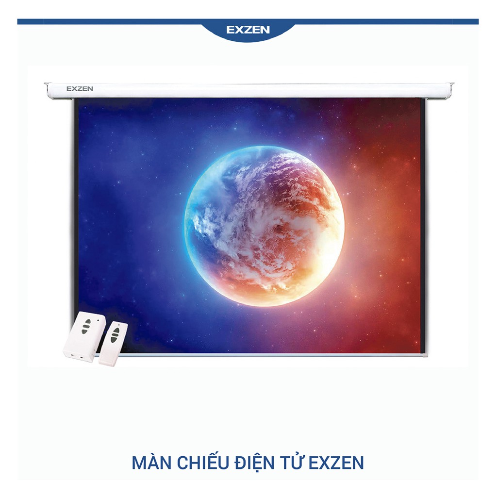 Màn Chiếu Điện Tử Exzen 135 inch tỷ lệ 1 1