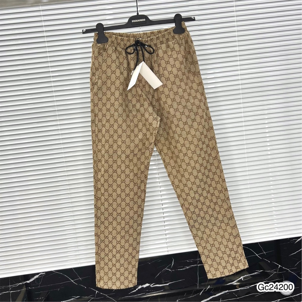Quần Dài Nam Gu.cci Ống Xuông Cao Cấp - Quần Nỉ Dài Gc Họa Tiết Logo Chất Vải Cotton Thô Xuất Sịn DT STORE MENWEAR
