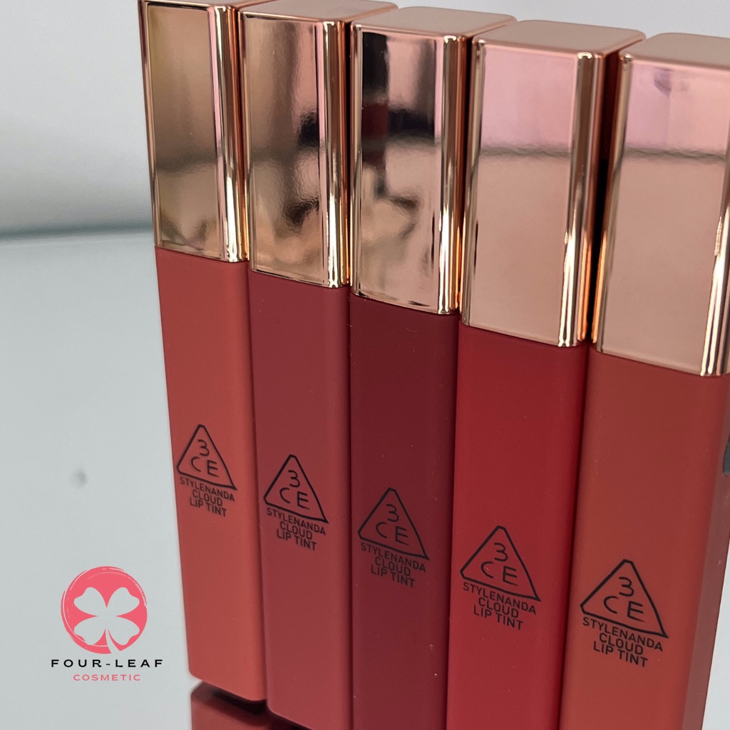 Son kem lì 3CE Cloud lip tint mịn nhẹ như mây 5g [ hàng chuẩn Auth ] - Macaron Red, Immanence, Needful, Peach Tease