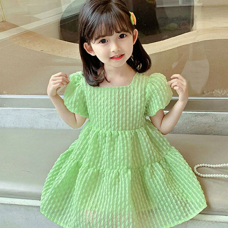Váy bé gái thắt nơ lưng tay bồng dễ thương / Đầm công chúa bé gái size 8 - 25ky