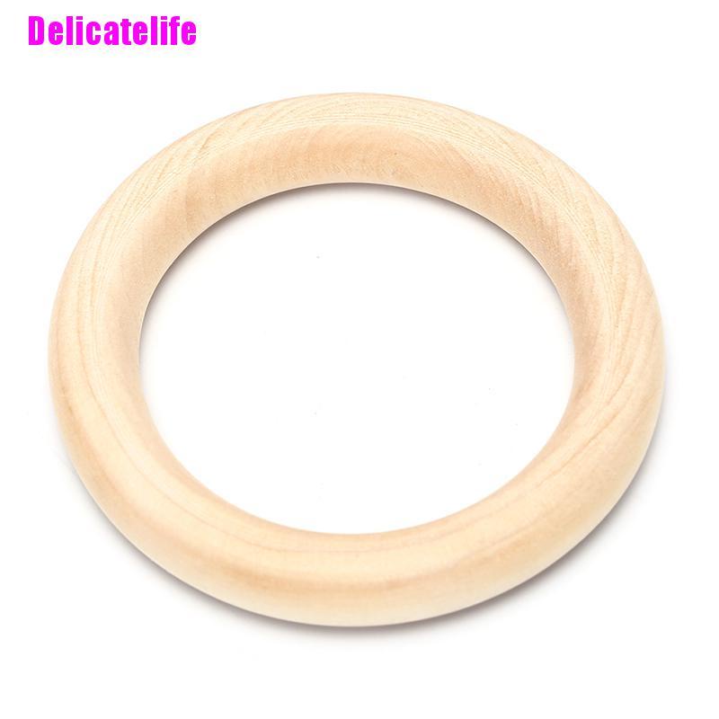 1 túi vòng gỗ tròn dùng làm trang sức DIY