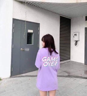 Áo thun tay lỡ GAME OVER