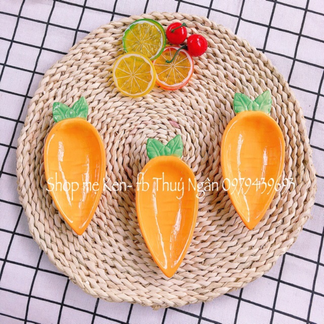 Đĩa sứ cà rốt dài🥕