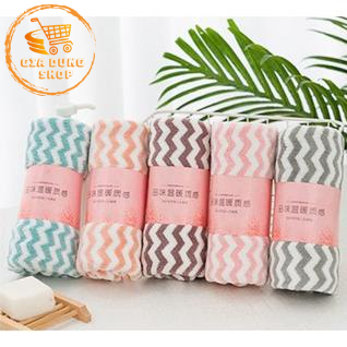 Khăn Mặt Lông Cừu Kích Thước 50x30cm Hàn Quốc (Có Dòng Kẻ)