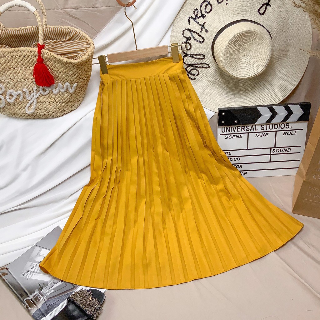 Chân váy midi xếp ly MIMIX thanh lịch MV4140 | BigBuy360 - bigbuy360.vn