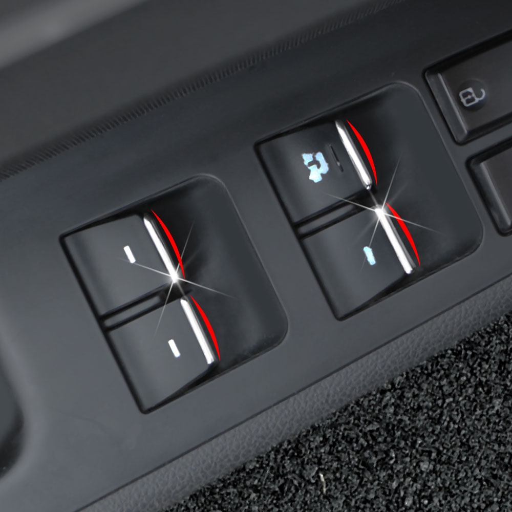 Set 7 Ốp Nút Bấm Điều Khiển Cửa Sổ Xe Hơi Hyundai Tucson Elantra 2016-2020