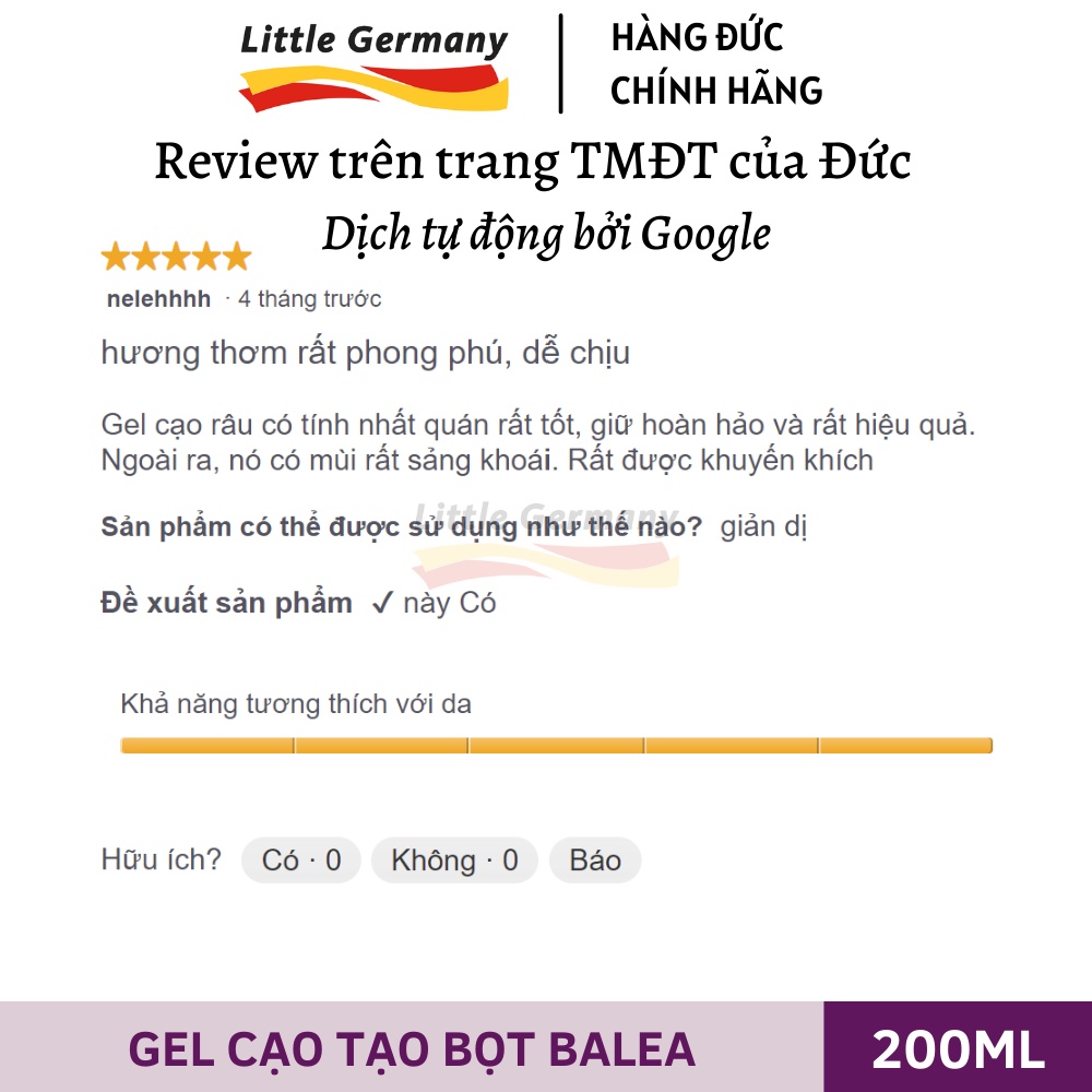 Gel Cạo Lông Balea Toàn Thân Và Bikini Dành Cho Nữ - Mẫu mới Chai 200ml - Hàng Nội Địa Đức