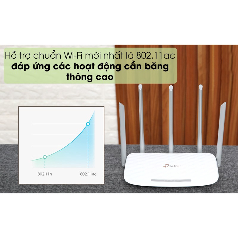 Bộ Phát Wifi TP-Link Archer C60 5 Ăng Ten Băng Tần Kép Chuẩn AC 1350Mbps - Hàng Chính Hãng