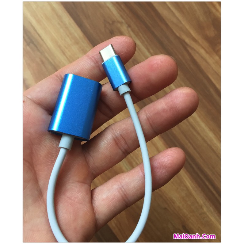 Cáp Chuyển USB TYPE C Điện Thoại  Sang 2 Cổng Audio 3.5