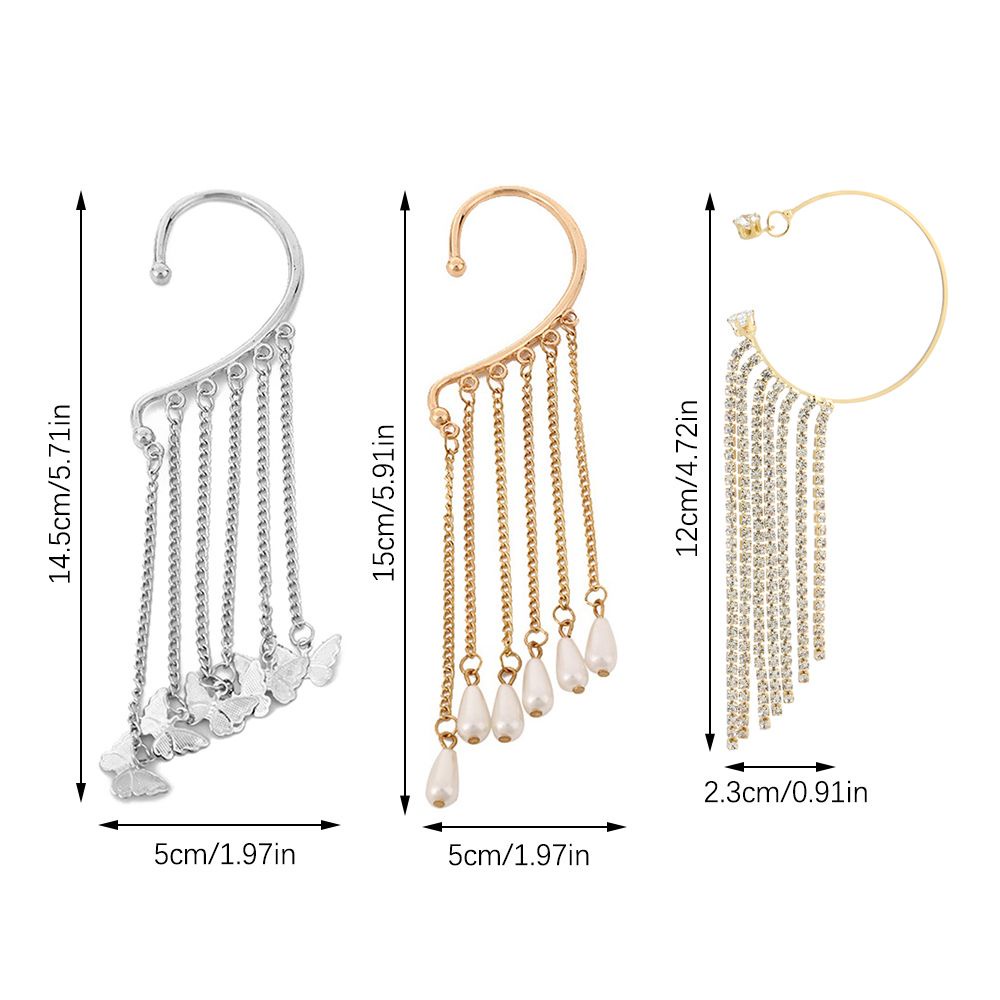 Khuyên Tai Dạng Kẹp Không Xỏ Thời Trang|Bông Tai Tua Rua DàI Sang TrọNg