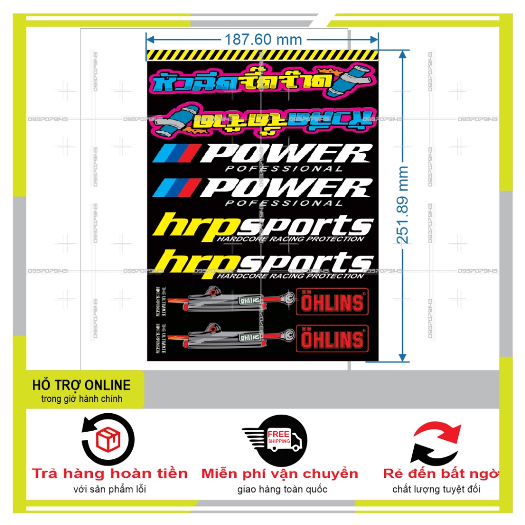 LOGO STICKER DÁN PHUỘC M1 - DUNG DECAL