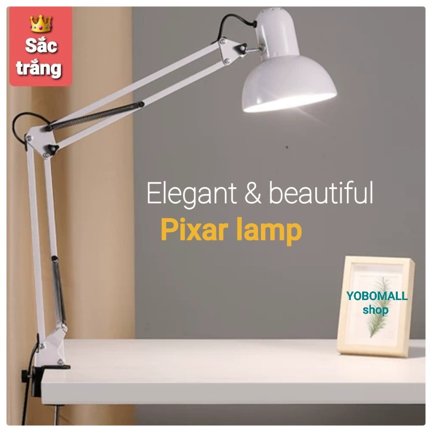 Đèn học PIXAR kẹp bàn bóng LED Rạng Đông Chống cận Bảo vệ mắt tặng Kẹp gắn bàn - Bảo hành 24 tháng - Yobomall