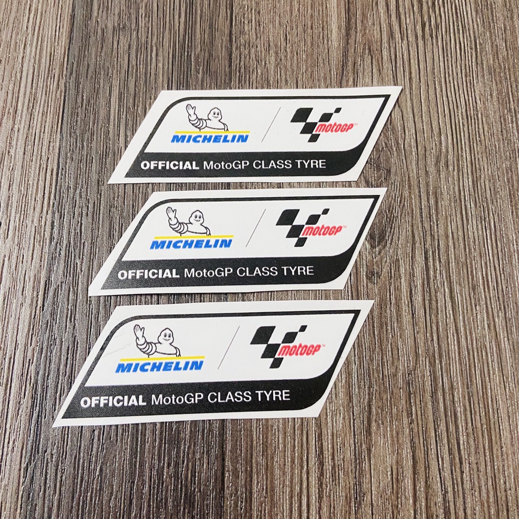 (TEM in UV) Tem trang trí xe máy MICHEL, tem LOGO cao cấp cắt LAZE theo viền sẵn