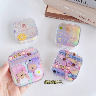 Hộp đựng kính áp tròng hình gấu hoạt hình dễ thương tiện dụng