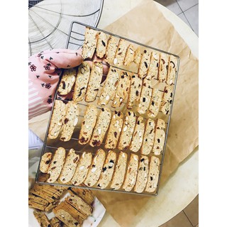 Bánh Biscotti siêu hạt nhà làm (Hộp 250gr bánh)