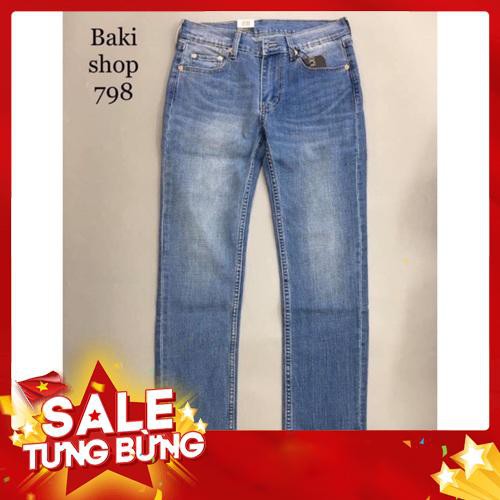 [SALE 33%]-Quần jeans nam VNXk| Quần bò nam xanh wax - vải cao cấp co giãn - ống đứng - Hàng nhập khẩu