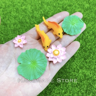 Cá vàng - Lá sen (Mô hình trang trí tiểu cảnh)