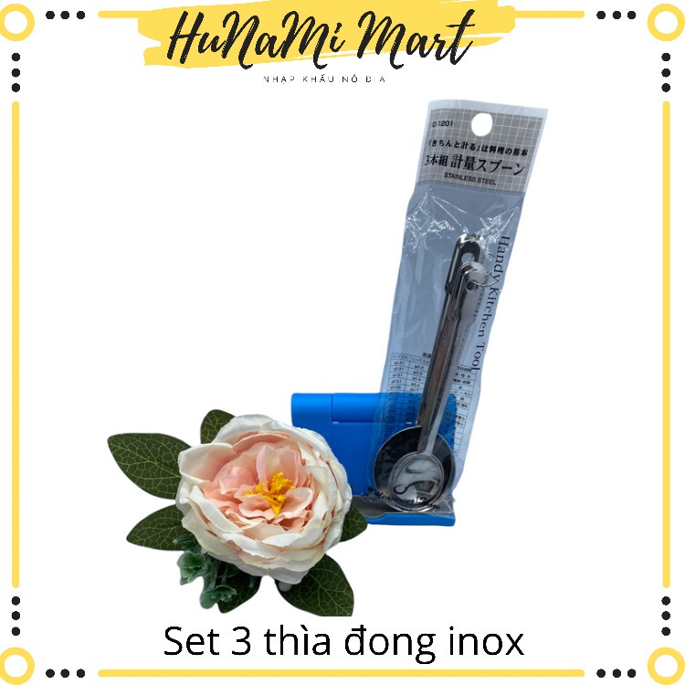 Set 3 thìa đong gia vị bằng inox