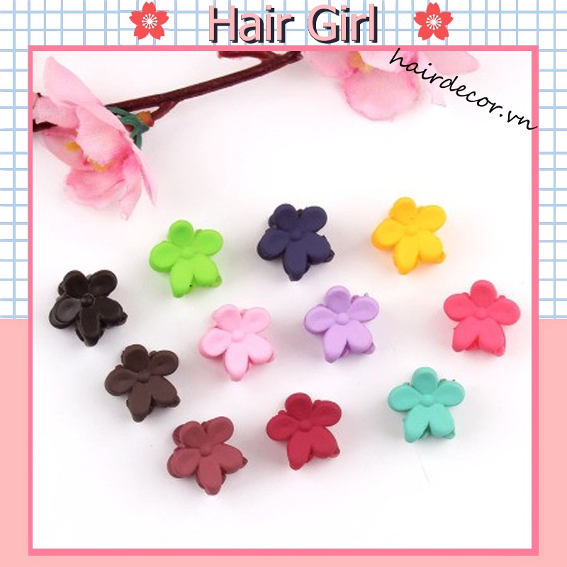 Kẹp tóc mini hình bông hoa phong cách Hàn Quốc xinh xắn cho bé