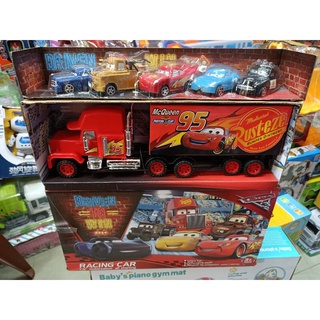 Mô hình xe ô tô tải racing car và 5 xe nhỏ chạy bằng bánh đà 919-115