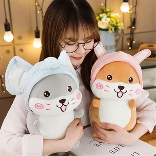 ❤️Sale 50%❤️ Gối ôm gấu bông chuột hamster mũ hồng siêu cute - hàng đúng chất lượng