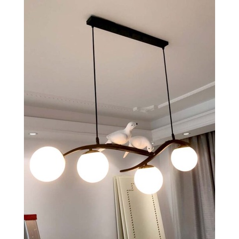 Đèn Thả bàn ăn hình chim 4 bóng Đèn thả đôi chim vàng anh