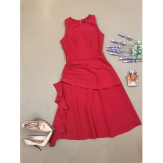 Đầm Topshop đỏ nhún eo