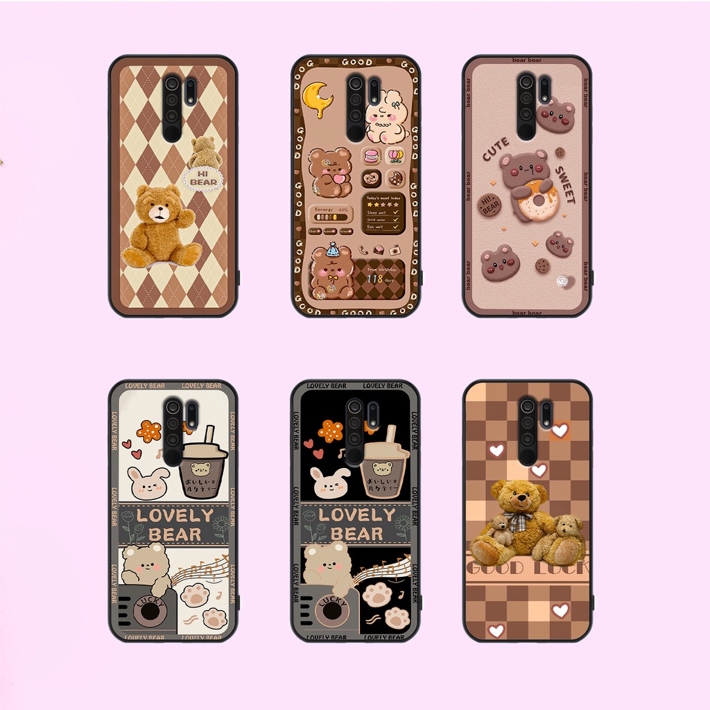 Ốp lưng Xiaomi Redmi 9 in hình gấu bear dễ thương, bền đẹp