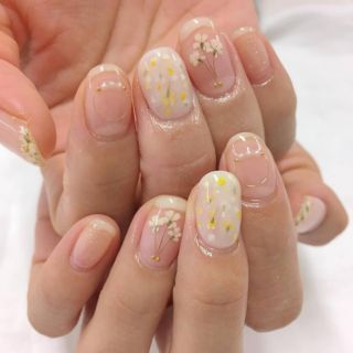 Hoa khô- hoa lụa- hoa 5 cánh làm Nail