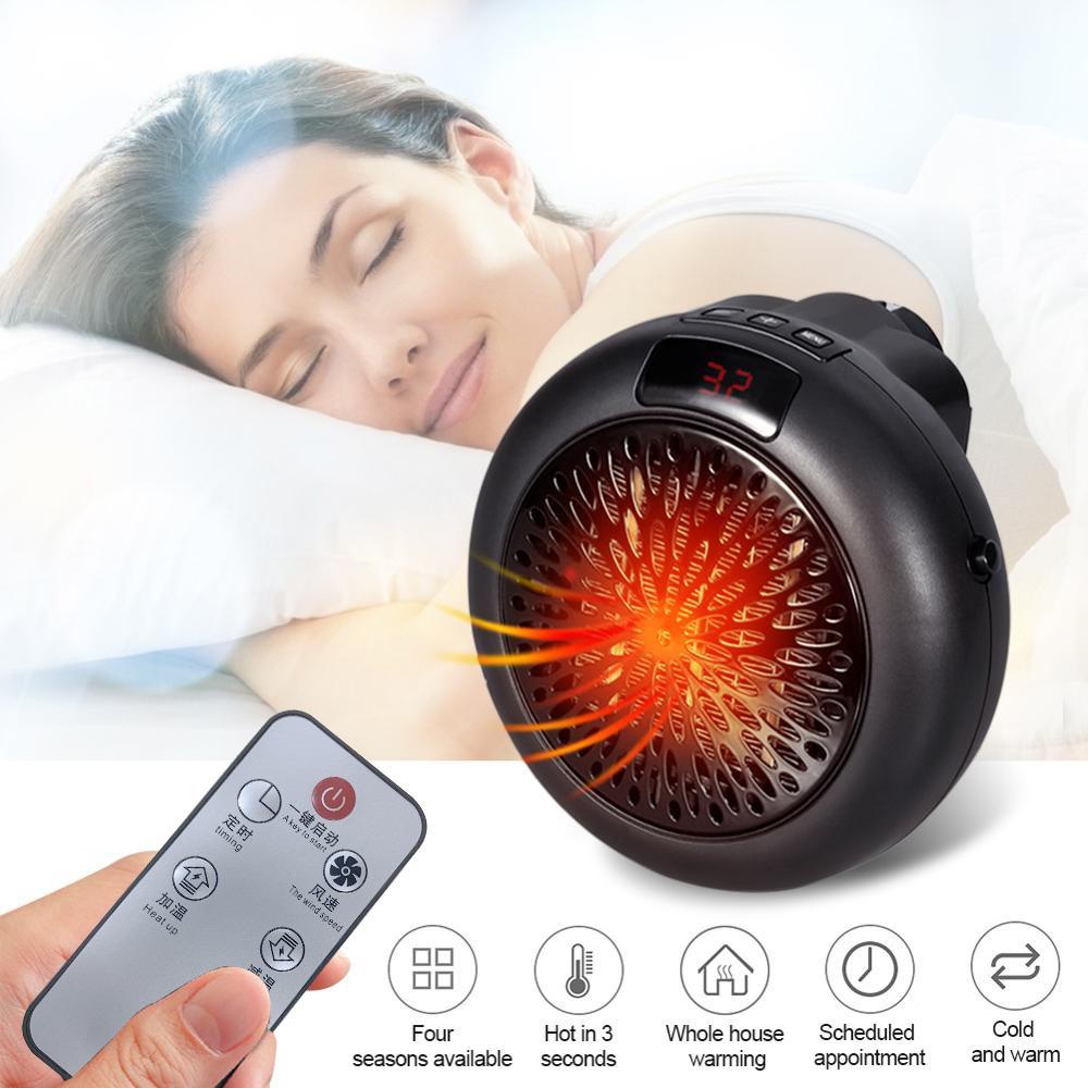 Quạt Sưởi Điện Mini Để Bàn Yên Tĩnh Điều Khiển Từ Xa