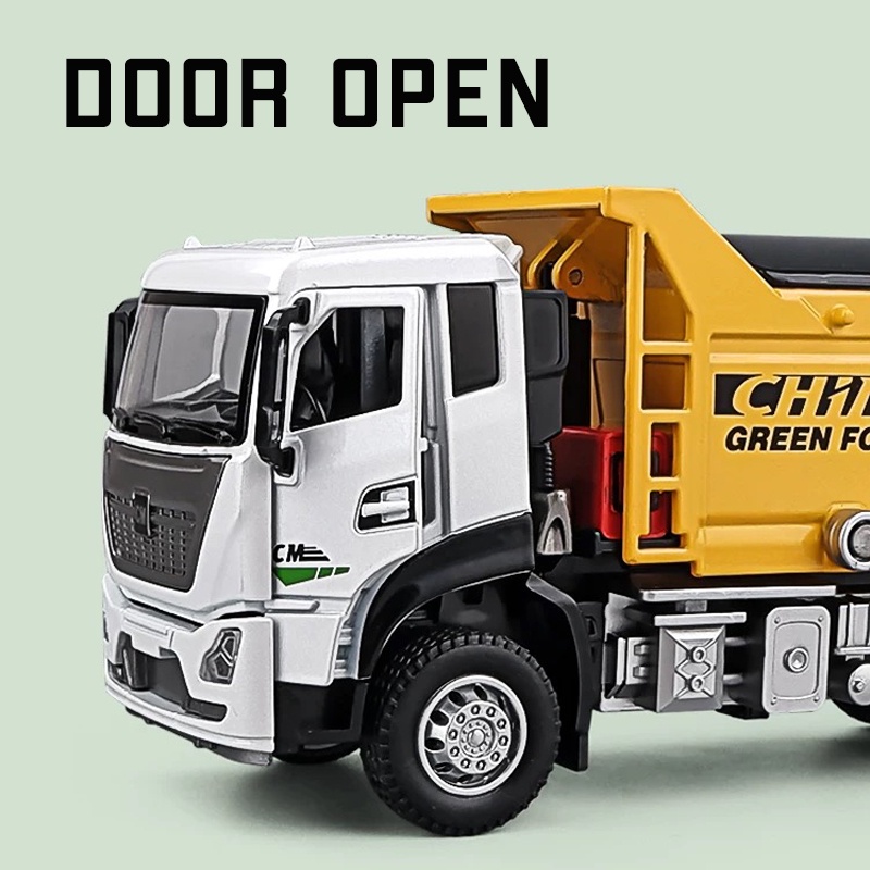 Mô Hình Xe Tải Bằng Hợp Kim Tỉ Lệ 1: 32 Có Đèn Và Âm Thanh Độc Đáo