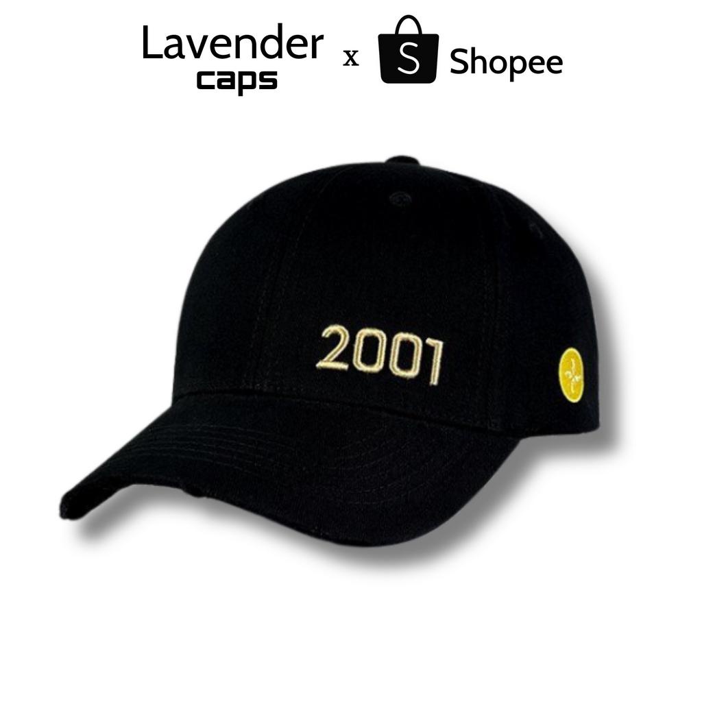 Nón kết Mũ lưỡi trai đen 2001 logo thêu dành cho nam nữ Free size