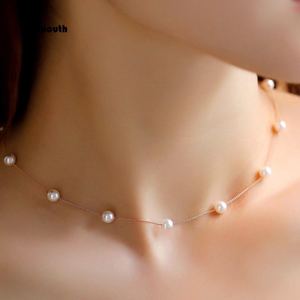 Vòng cổ ĐíNh HạT NgọC Trai Giả
