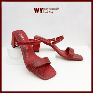 Sandal cao gót 6cm đế vuông siêu xinh Cewra
