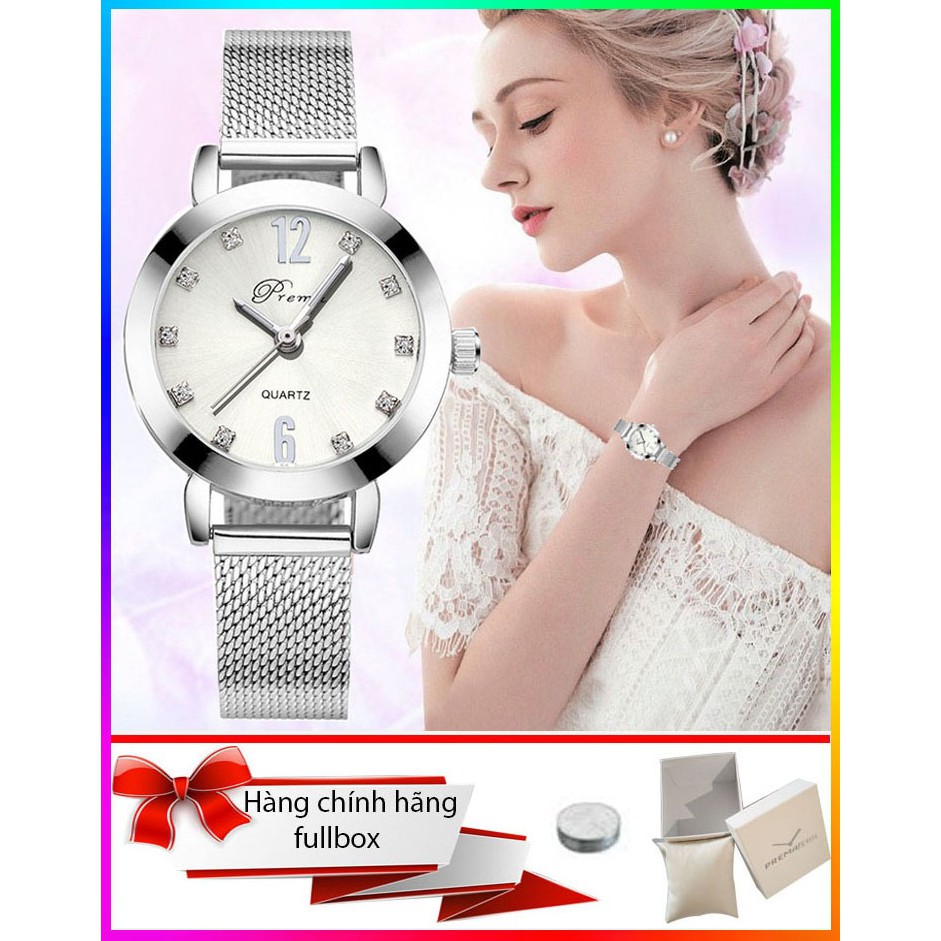 Đồng Hồ Nữ Prema J1098S Japan Mặt số đính đá cao cấp + Tặng kèm Hộp & Pin | BigBuy360 - bigbuy360.vn
