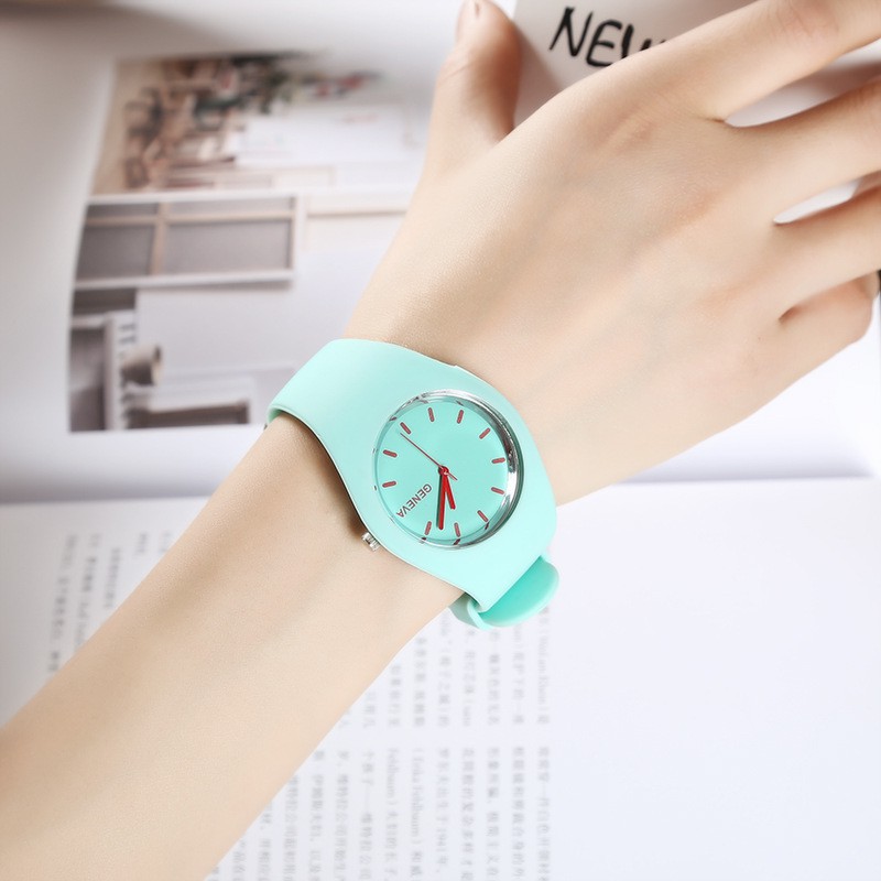 Đồng hồ quartz Lwcc dây cao su chống thấm nước thời trang cho nam và nữ