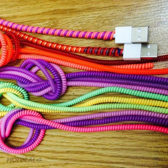 Dây quấn tai nghe cáp sạc - chống đứt - nhiều màu