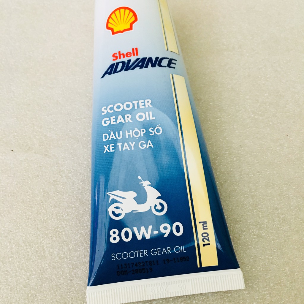 TUÝP NHỚT HỘP SỐ SHELL Advance Scooter Gear 80w90 120ML