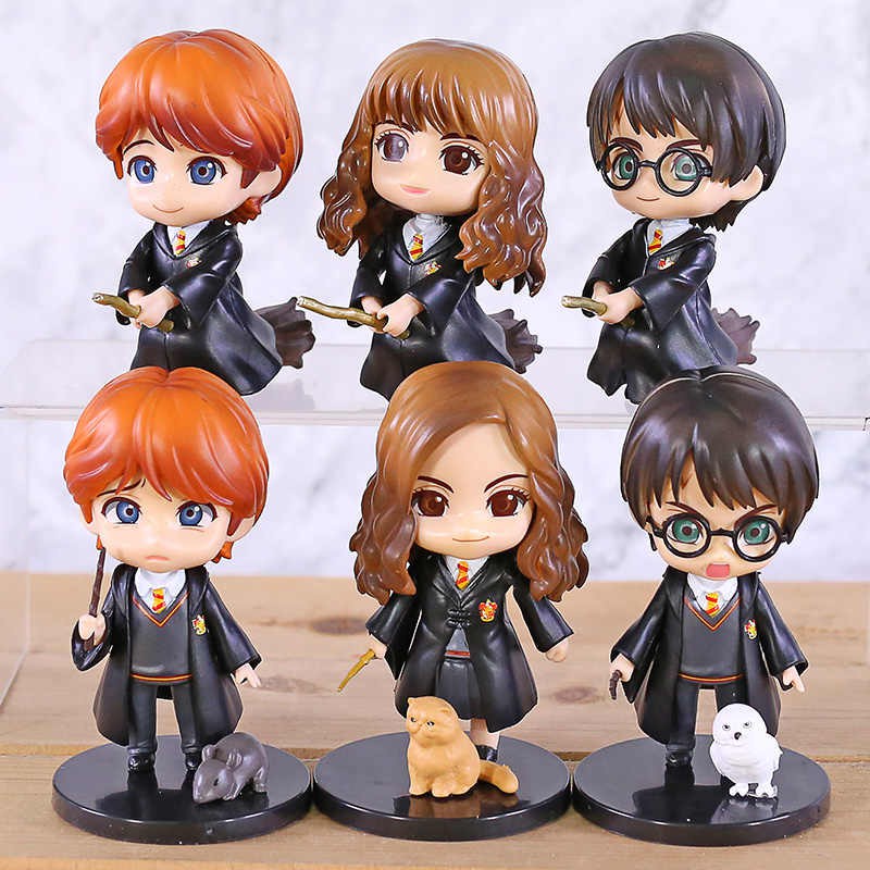 Mô hình Bộ sưu tập để bàn 6 nhân vật Harry Potter phong cách Chibi siêu đáng yêu