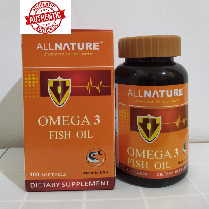 [Mã chiết khấu giảm giá sỉ sản phẩm chính hãng] Dầu cá Omega 3 Fish Oil Allnature- Hỗ trợ bổ sung EPA, DHA giúp bổ não,