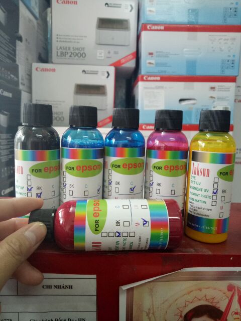 Cpmbo 6 chai mực epson pigment uv không phai