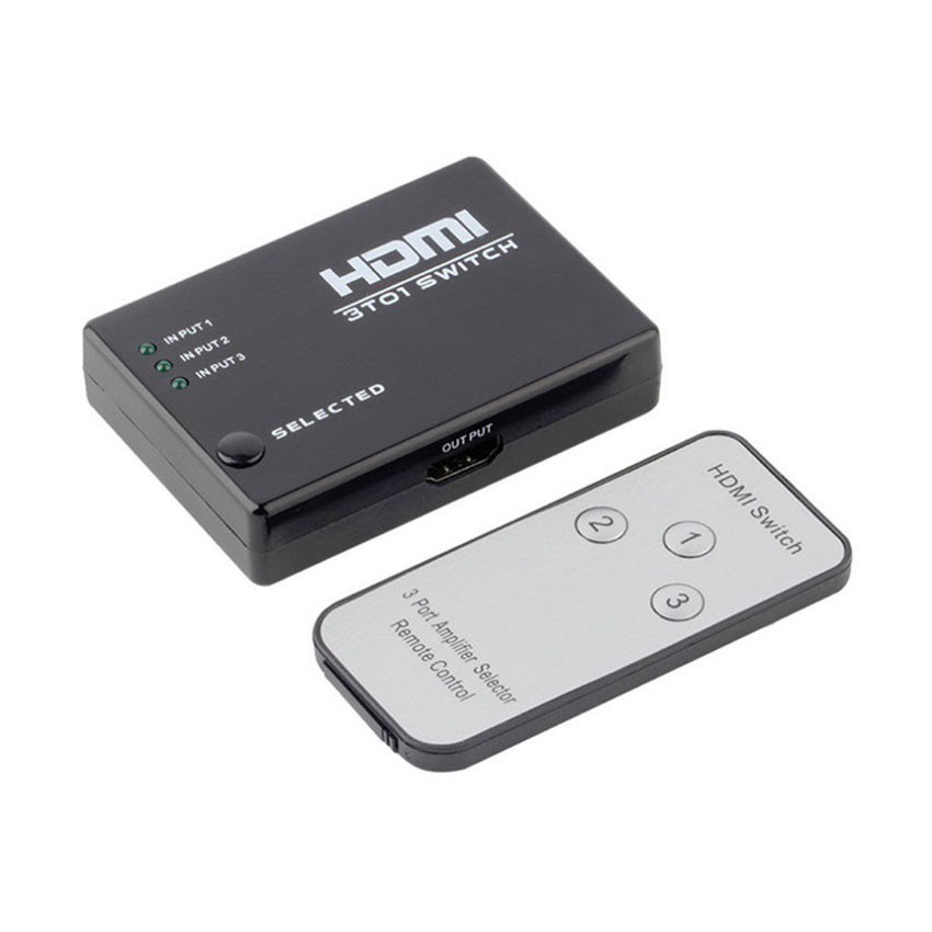 Bộ gộp HDMI Switch 3 vào 1 ra(Đen)