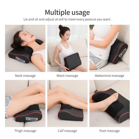 Gối massage 8D toàn thân 16 bi mát xa cổ lưng vai gáy toàn thân đa năng cao cấp Like Tech Bảo Hành 12 Tháng