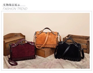 Túi da mềm kiểu dáng công sở vintage