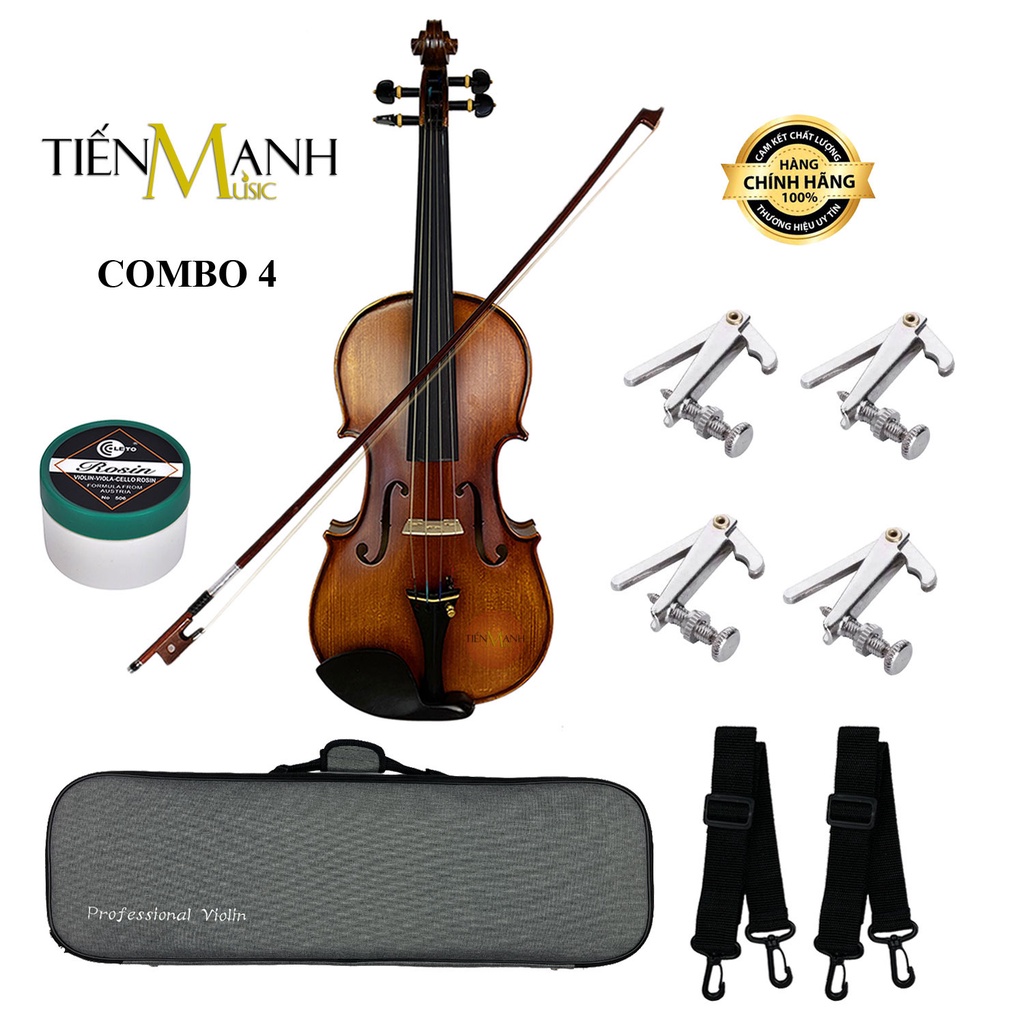 [Hàng Xuất Âu] Đàn Violin Amati Vân Thật VF300 Size 4/4, 3/4, 1/2, 1/4, 1/8, 1/10, 1/16 - Vĩ Cầm VF-300 Vi-ô-lông Violon