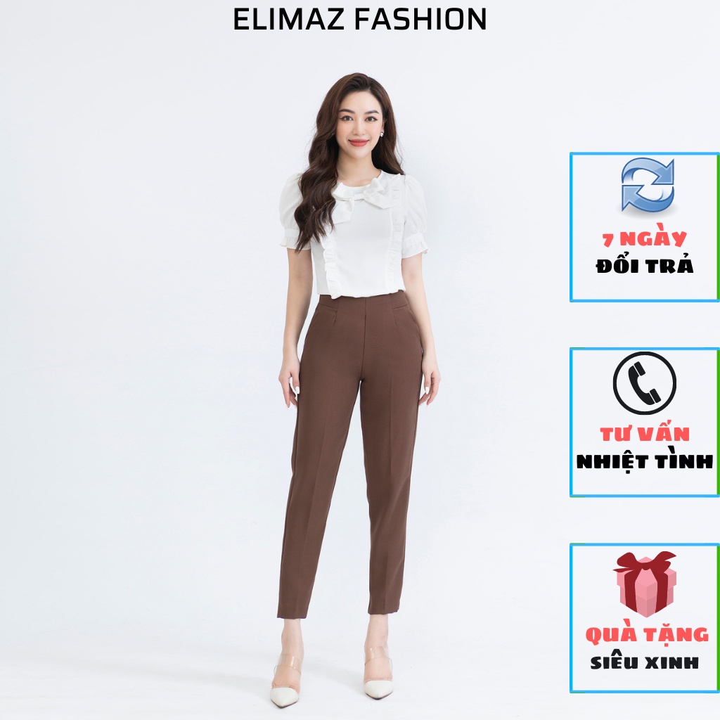 Quần âu nữ khóa sườn phom công sở lưng cao Elimaz - Q2000 - HÀNG MỚI VỀ
